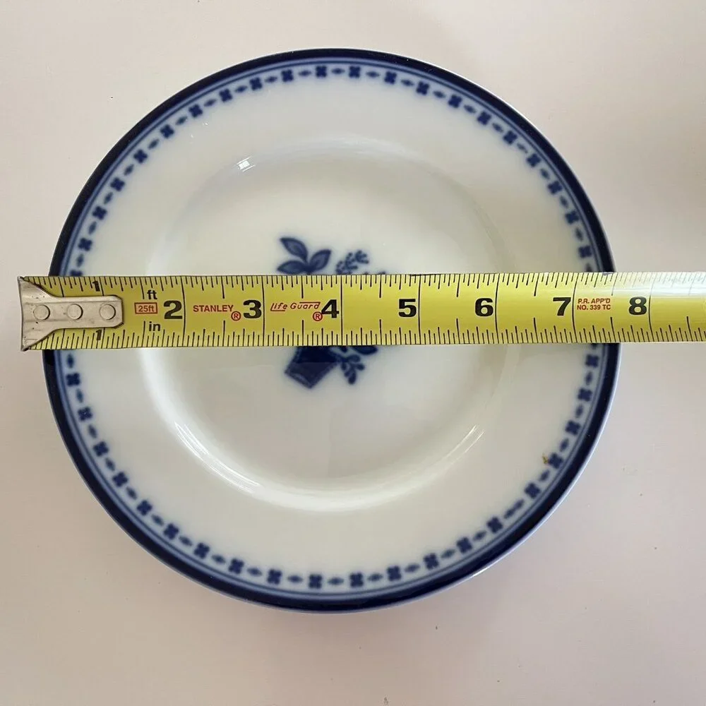 Williams Sonoma Flow Blue Salad Plate Dessert Floral Blue White